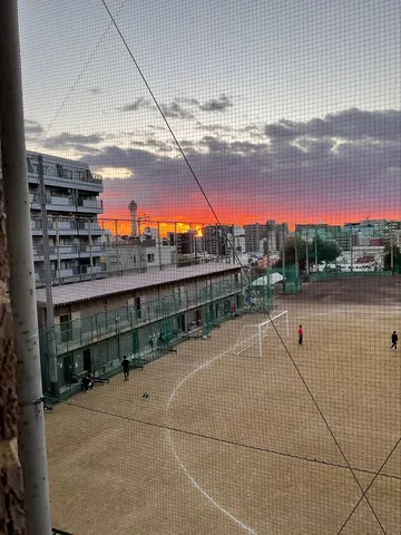 夕焼けと練習風景のコラボ