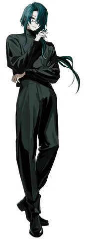 黒が映えるクールな眼差し