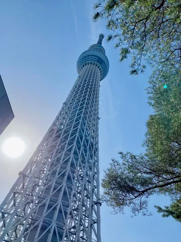 空に向かって伸びる鉄塔