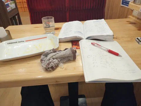 勉強と一息の静かな時間