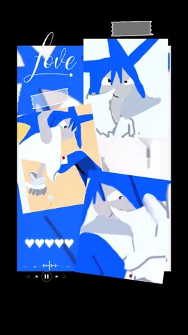 愛らしい青いキャラの瞬間