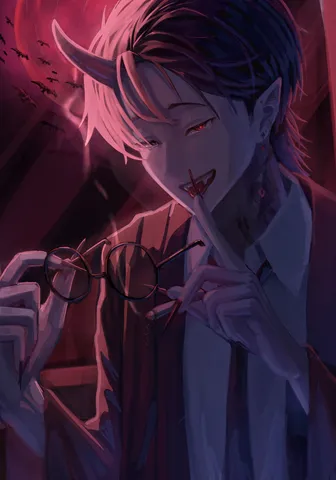 夜の囁きと赤き月