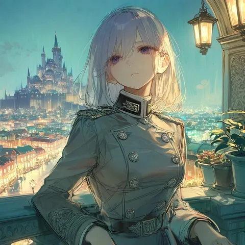 軍服の少女と光の街