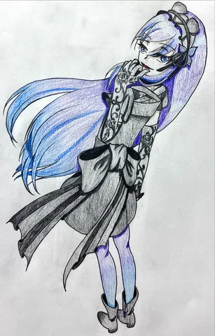青紫の髪が描く幻想舞台