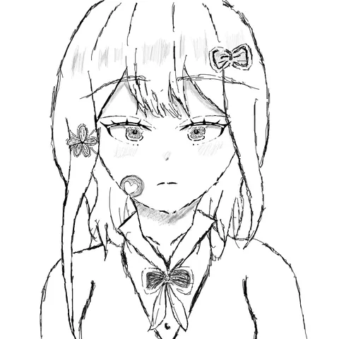 花とリボンの静かな瞳
