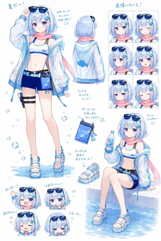 夏色少女の涼やかポーズ
