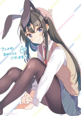 耳と微笑みの春色ポートレート