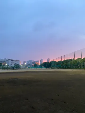 夕景と静かな野原の対話