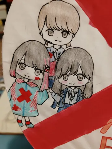 仲良し3人組のイラスト