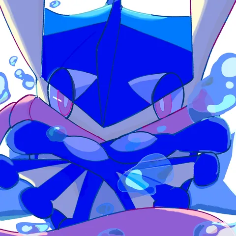 水しぶきに映える水属性の戦士