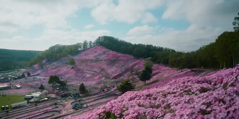 絨毯のように広がる花のじゅうたん