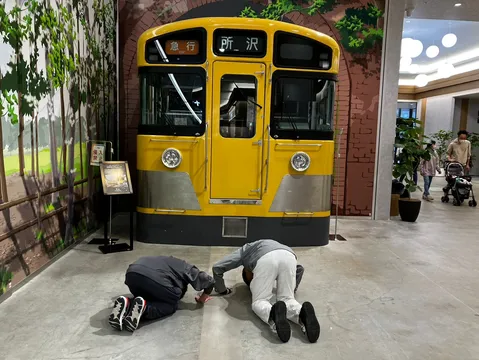 憧れの電車に寄せる視線