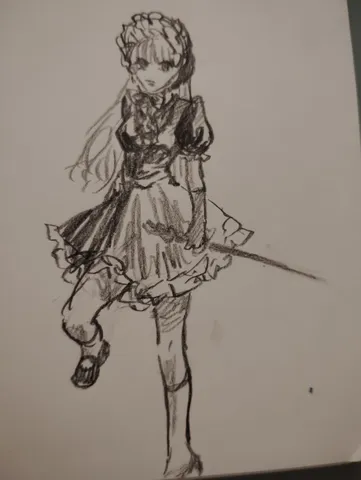 儚いメイドの佇まい