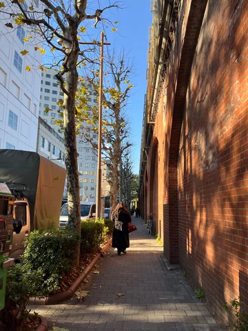 路地の秋の光と影
