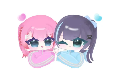 ピンクとブルーの仲良しツインズ