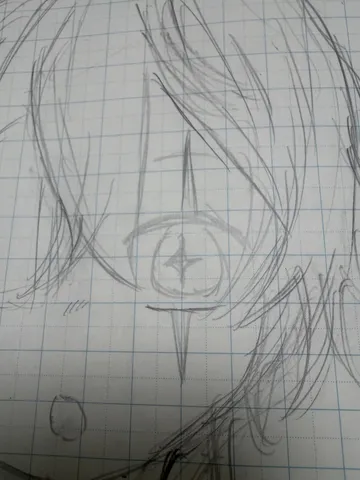 鉛筆で描かれた、儚げな瞳