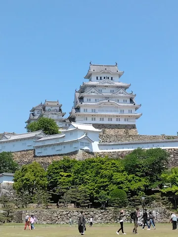 白壁と青空の城景色