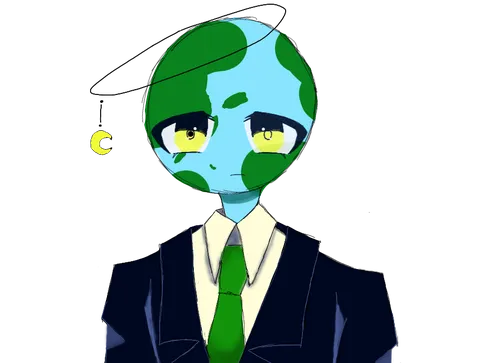 地球の擬人化？ビジネスマン