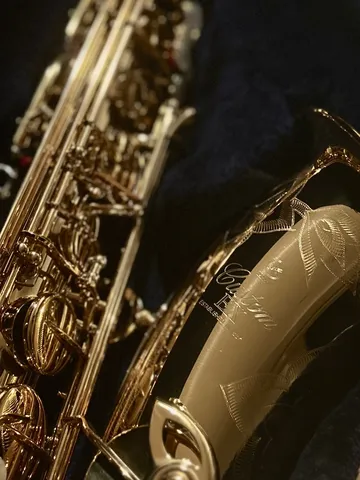 黄金に輝くサックスの精巧