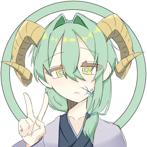 角と花、緑の誘い