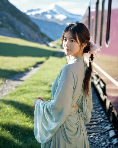 山里を照らす光の列車