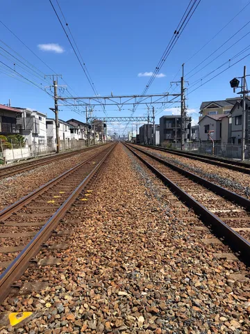 青空と線路の日常