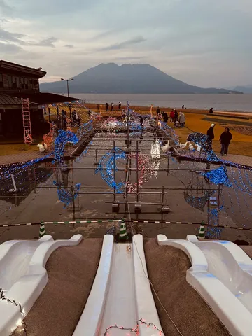冬の光と富士山の眺め