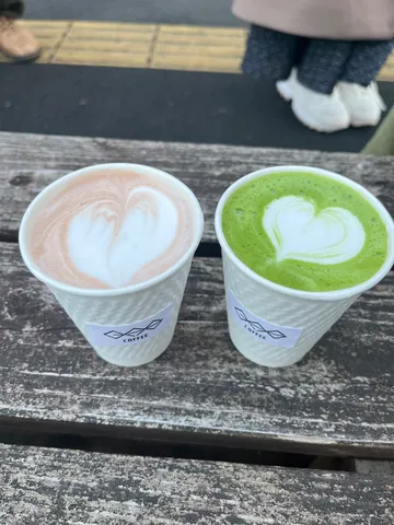 抹茶とカフェラテ、二つのハート