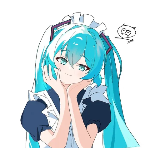キュルン顔でメイド服、癒やしのひととき