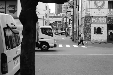 信号待ちの日常風景
