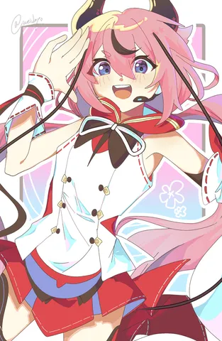 元気いっぱいのアイドル風イラスト