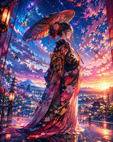 煌めく宵闇、彩雲を纏う