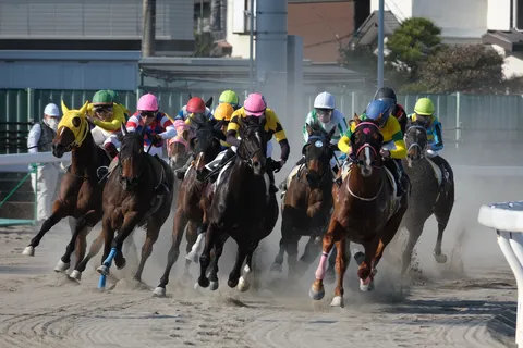 砂塵を舞い上げ、ゴールへ疾走！