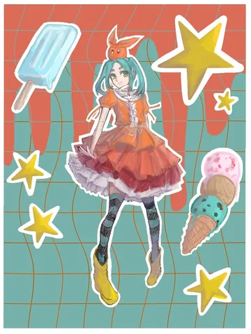 星とアイスの夏祭り