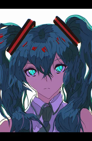 静かに光る蒼い瞳