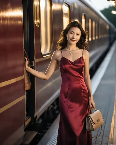 深紅のドレスと旅の予感
