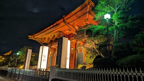 夜に浮かぶ、古都の灯り