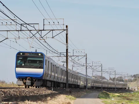 青い顔で駆け抜ける電車の残像