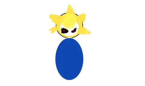不穏な太陽と青い塊