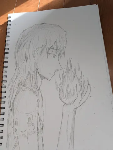 炎を握る静かな視線