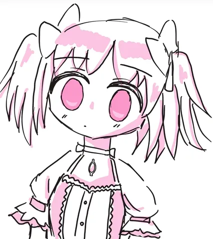 ポヤンとしたピンクの少女