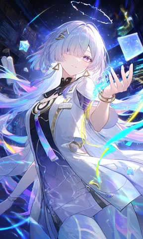 星夜を舞う白衣の光