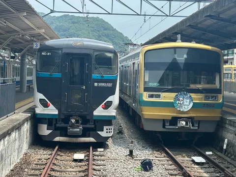 並び立つ個性豊かな列車