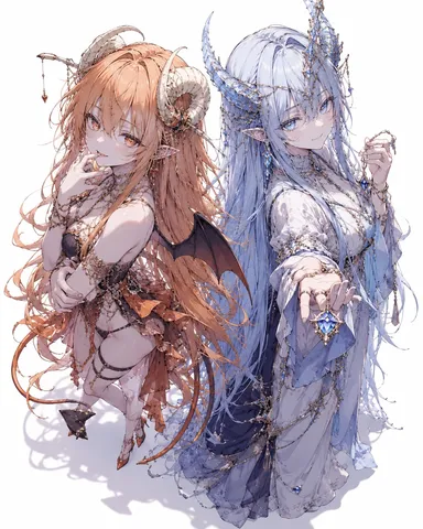 炎と氷、対照的な悪魔の姉妹