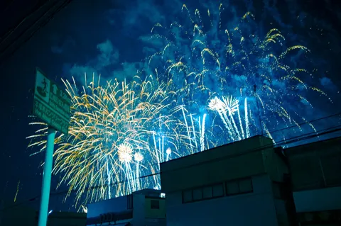夜空を染める花火の宴