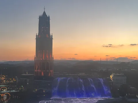 夕空と光の競演