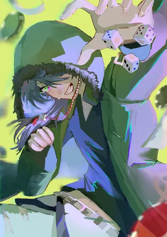 サイコロが転がる色彩
