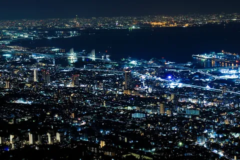 光の絨毯が広がる夜景