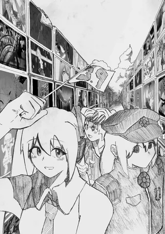 応援団、夢の並び！