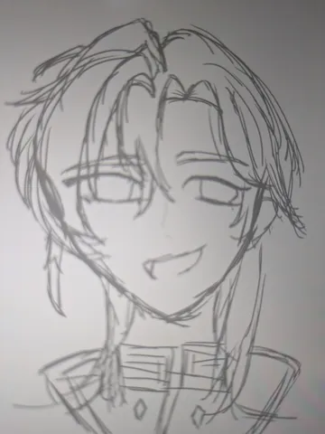 デフォルメされたキャラの微笑み